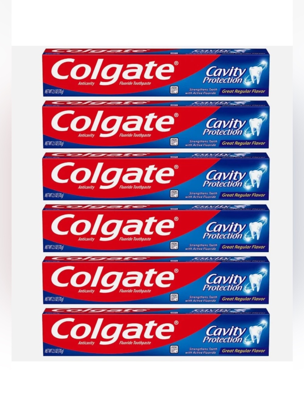 Colgate Cavity Protection Toothpaste 2.5 oz – Lot of 6 – New Sealed